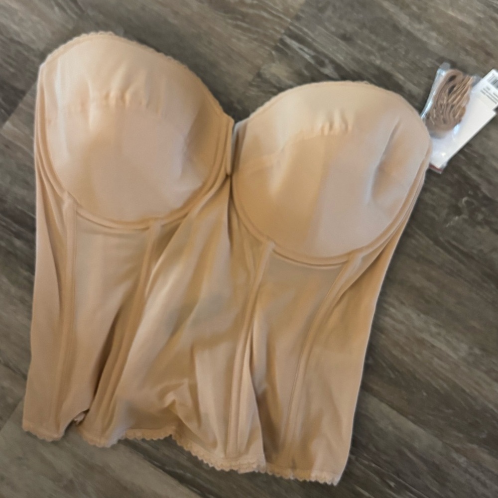 Dominque Strapless Longline Shaping Bustier Mocha #8990 Sz 38G NWT - Picture 2 of 11